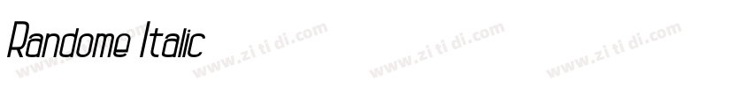 Randome Italic字体转换